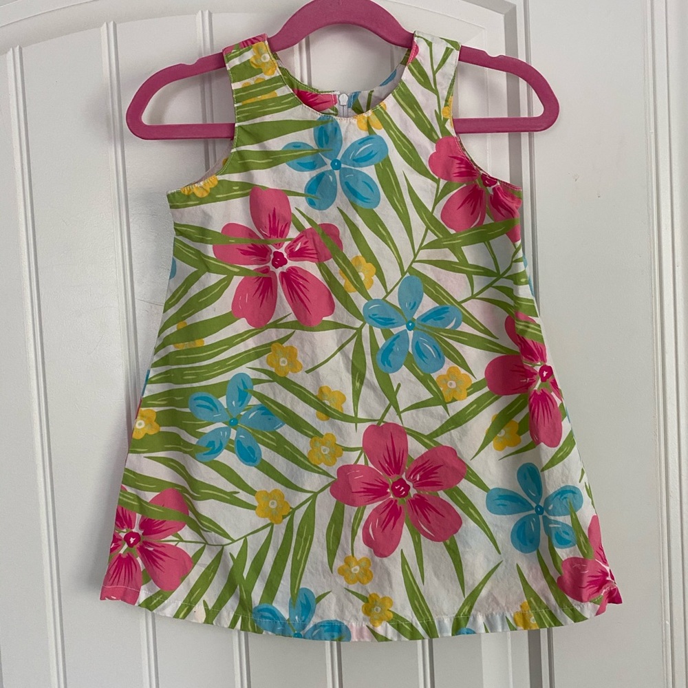 Lands End Floral Tank Dress